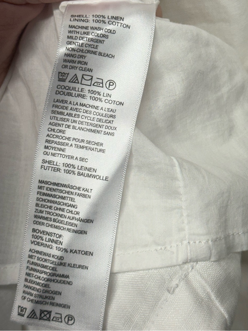Tommy Bahama White Linen Dress Size Small Sleeveless V Neck Relaxed Shift Dress - Picture 6 of 9